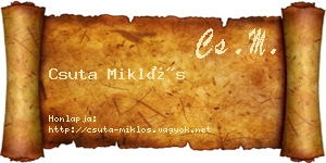 Csuta Miklós névjegykártya