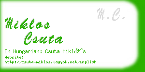 miklos csuta business card